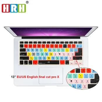 

HRH For Apple Final Cut Pro X Functional Hotkey Shortcut Silicone Keyboard Cover Skin for Macbook Air Pro Retina 13 15 17 EU/US