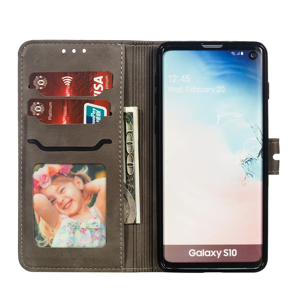 Роскошный чехол с рисунком кота Бумажник Флип-кейсы для Coque samsung Galaxy S6 S7 S8 S9 S10 плюс A10 A20 A30 A40 A50 A60 A70 A80 A90 с откидной крышкой
