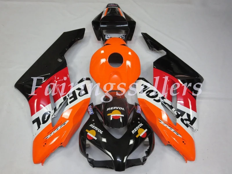Vibrant Repsol Литьевая форма) ABS Полный комплект обтекателя подходит для Honda CBR1000RR CBR1000 04 05 2004 2005 Обтекатели Черный Красный сексуальный - Цвет: Vibrant Repsol