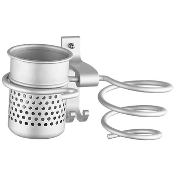 

Hair Dryer Holder Wall Mount Bathroom Rack Shelf Organizer Space Aluminium Hairdryer Holder Rack Bathroom Accessories