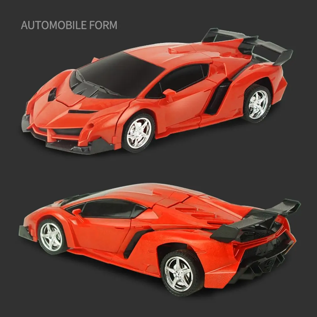 RC Car Transformation Robots Sports Vehicle Model Robots Toys Wireless Charging Cool Deformation Car With Battery RC Model Toy