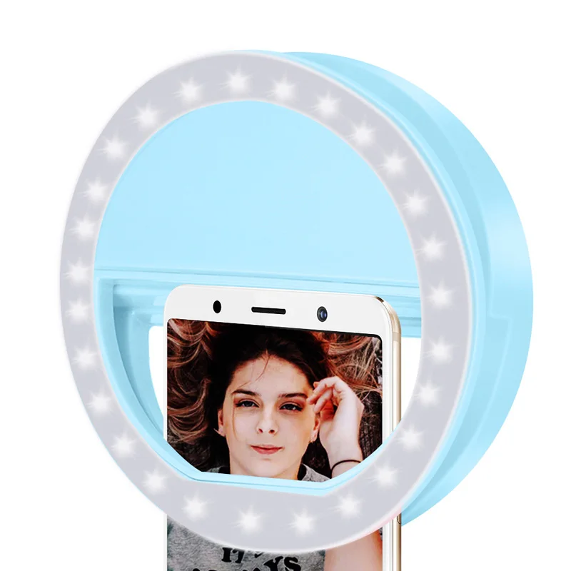 Светодиодный кольцевой светильник для селфи с регулируемой яркостью для видеосъемки и селфи, оборудование для фотосъемки, подарок для женщин - Цвет: G189189A