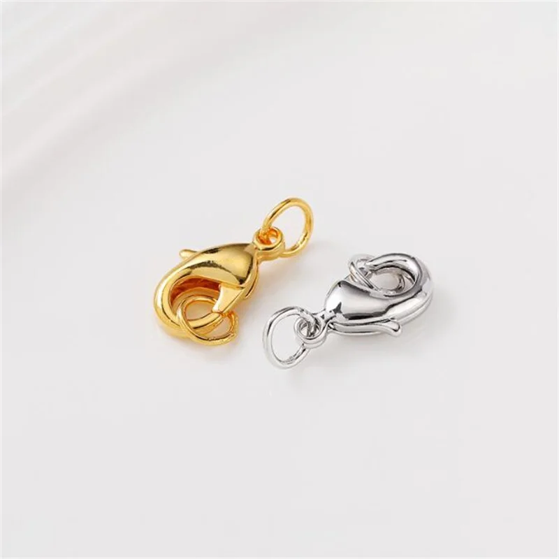 20 Stück 9–13 mm vergoldeter Edelstahl Karabinerverschlüsse Biegeringe Set DIY Modeschmuck Armband Anhänger Materialien – Detail 1