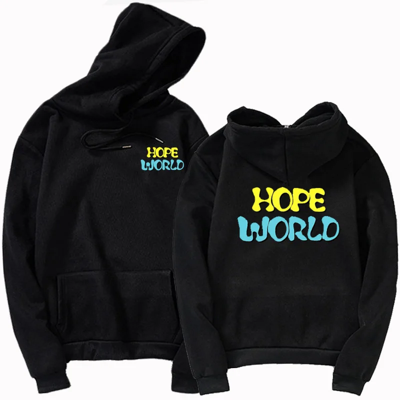 Harajuku Толстовка пуленепробиваемый мальчик скауты J hope Hope World желтая Hixtape Kpop