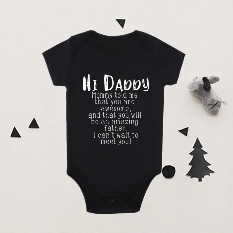 "Hi Daddy" Funny Baby Bodysuit 5