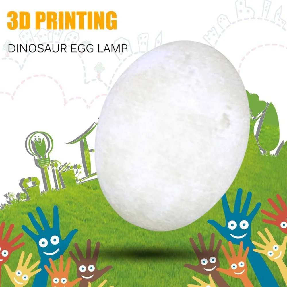 

Dinosaur Egg Light 3D Printing Lamp Dinosaur Egg Night Light Remote Control 16 Colors PLA Material Home Office Decoration Gift