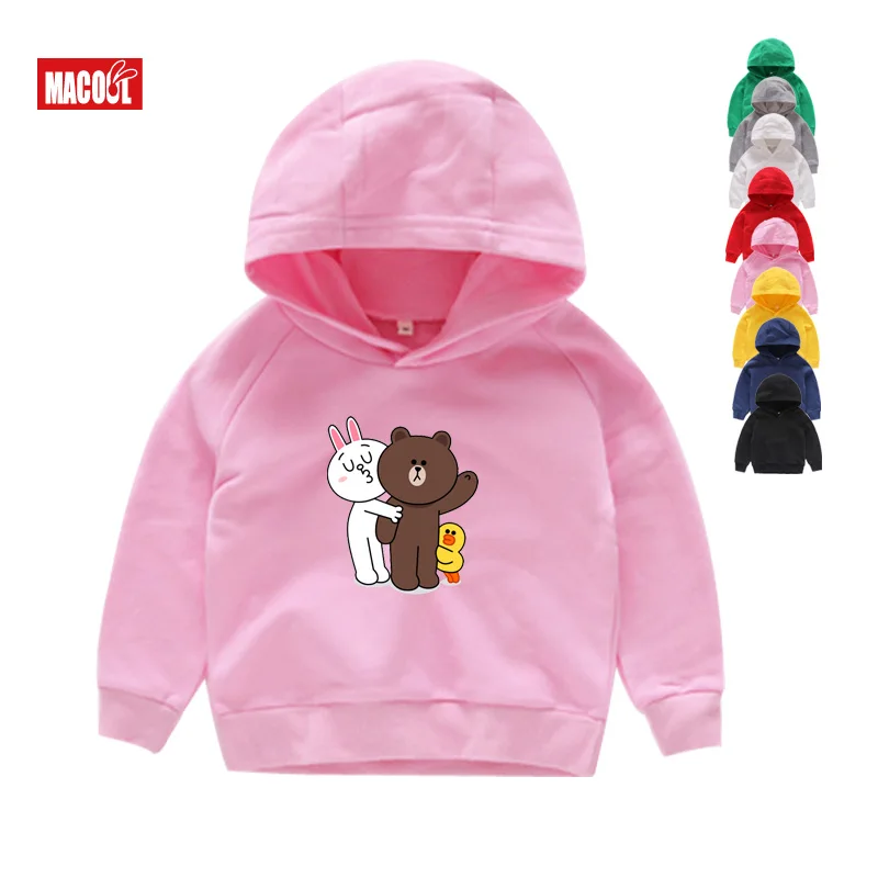 

Kids Winter Hoodies Sweatshirts Kids' Premium Cotton Hoodies Fashion Cute Cartoon Bunny Rabbit Print Pattern Sweatshirts 2T-8T