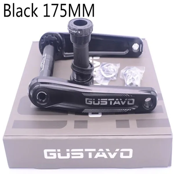 Black 175MM Crank GUSTAVO MTB GXP до 104BCD велосипедный Кривошип горный велосипедный Кривошип 170/175 мм - Цвет: Black 175MM Crank