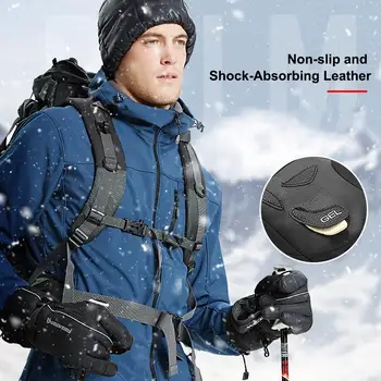 

Winter Motorcycle Ski Gloves Windproof Waterproof Night Reflective Mittens Outdoor Mountaineering Touch Screen Warm Gloves 30E