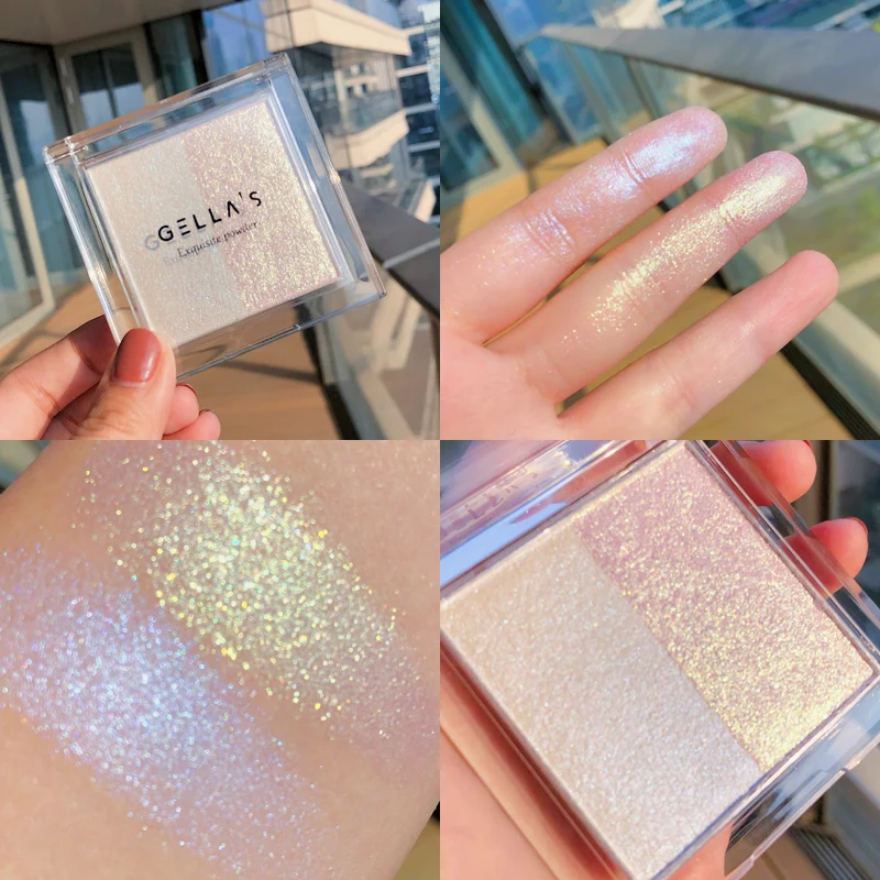 

Professional Face Makeup Highlighter Palette Contour Powder Glow Kit Shimmer Glitter Bronzer Brighten Skin Highlighter Highlight