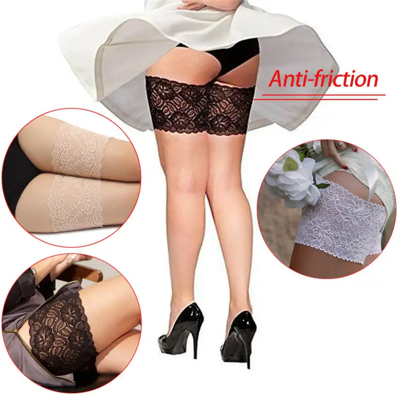 

2019 Summer Leg Warmers Women Sexy One Pair Lace Flower Leg Warmers Thigh Bands Women Skirt Silica Anti-skid Socks Thigh