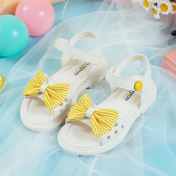 

fashion Summer cute Bow-ite Children Sandals Girls Princess Shoes Kids Flat Sandals Baby Girls Shoes