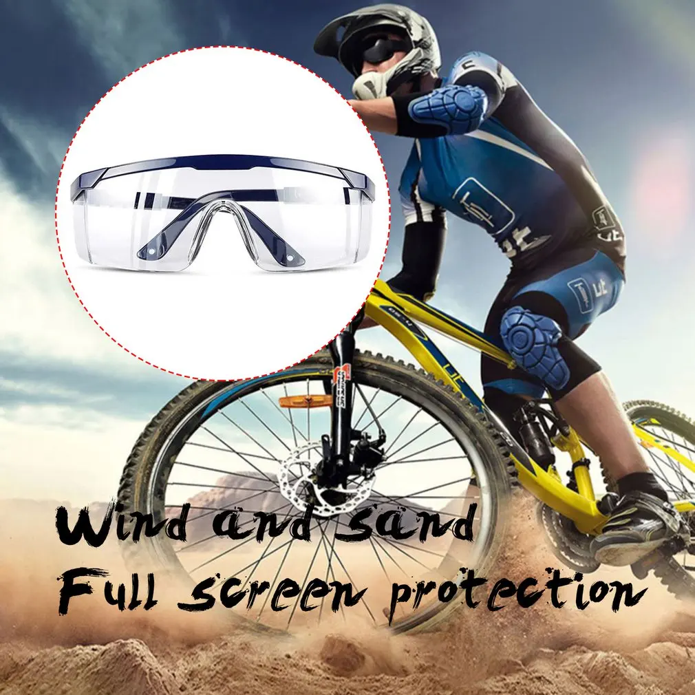 Anti-Fog Glasses Protective Isolation Breathable Anti-Spit Goggles Fully Clear Vision Safety Anti-Splash Temples Stretchable
