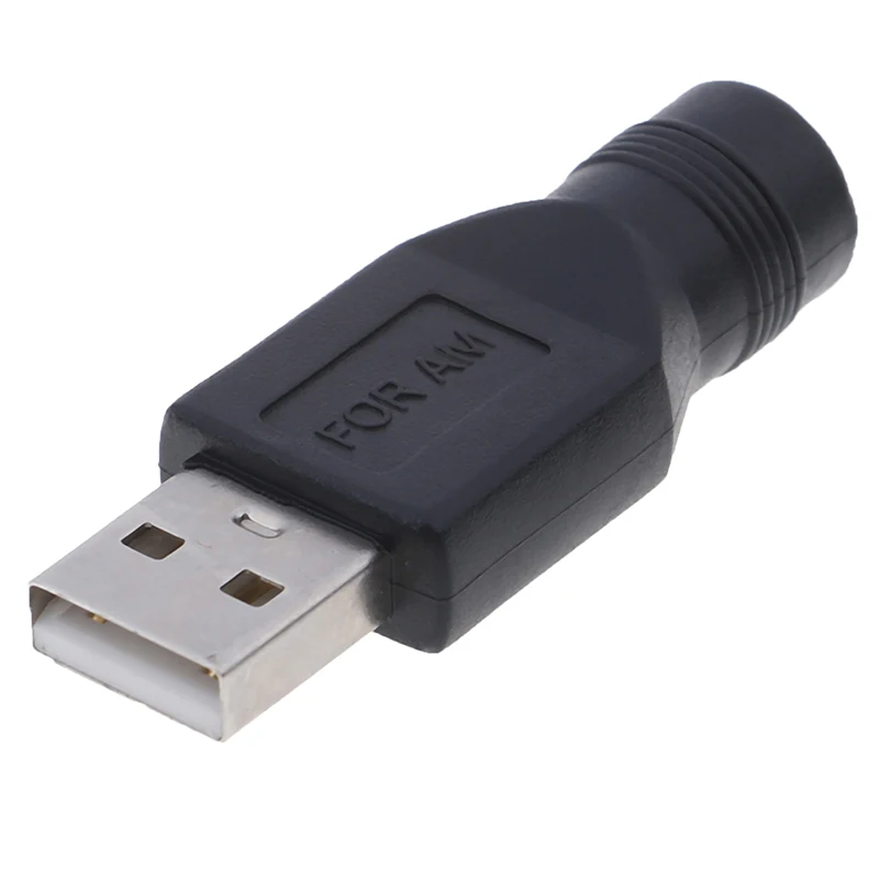 2 шт. USB 2,0 A Штекер 5,5 мм x 2,1 мм Женский 5 В DC разъем адаптера питания