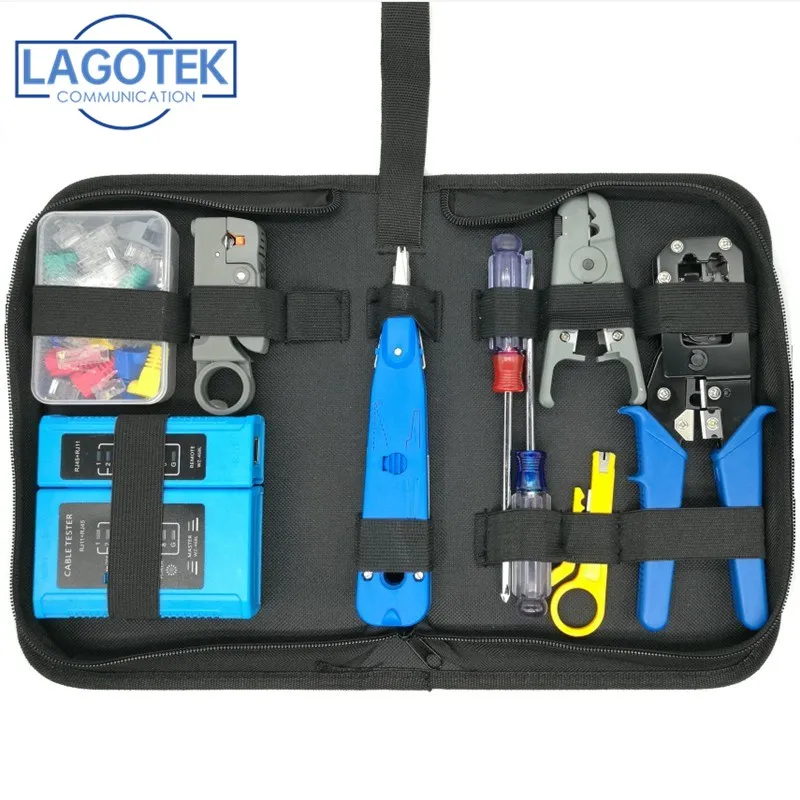 

HIGH QUALITY RJ45 RJ11 CAT5e CAT6 Portable LAN Network Repair Tool Kit Utp Cable Tester AND Plier Crimp Crimper Plug Clamp PC