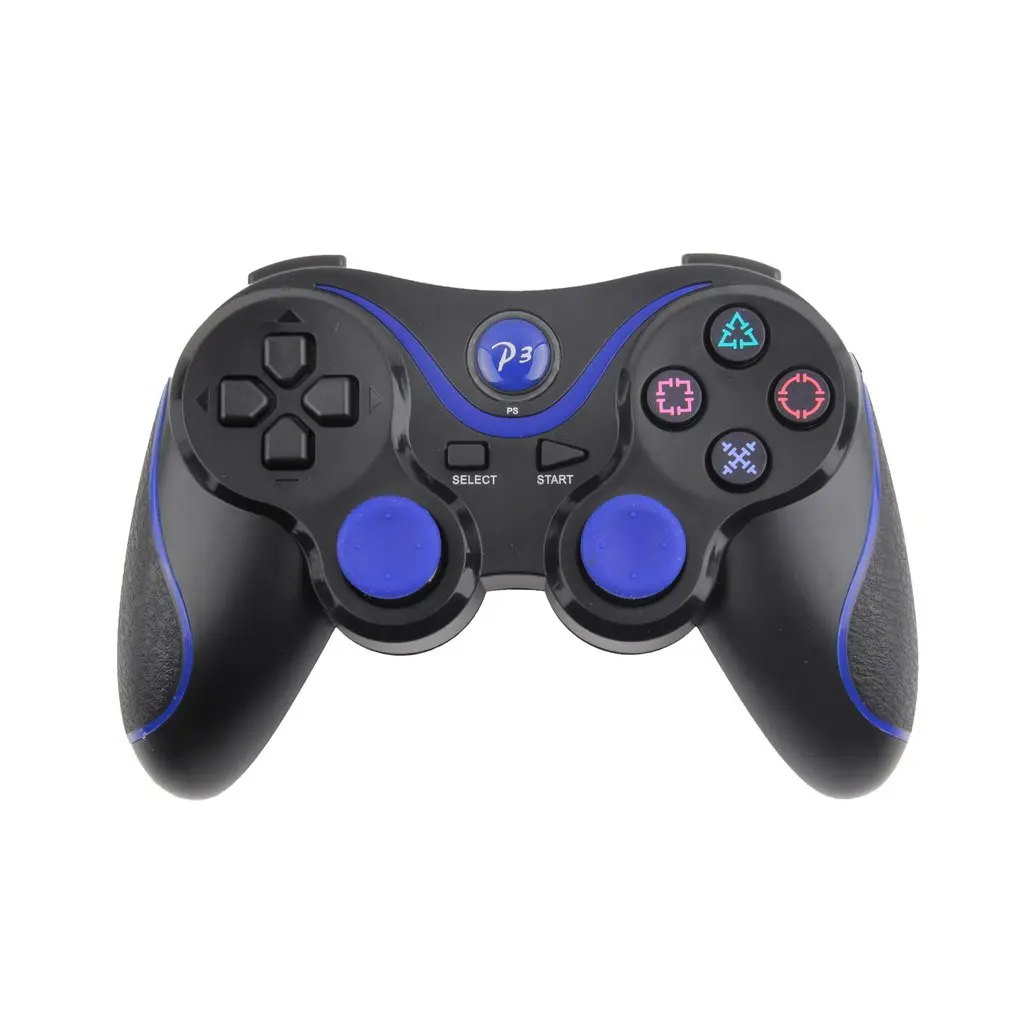 Беспроводной Bluetooth Джойстик коврик игровой консоли контроллер для Playstation PS3 Универсальный геймер домашнее игровое устройство - Цвет: Синий