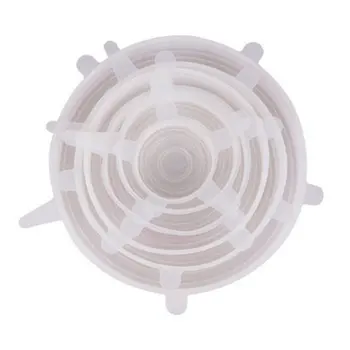

Silicone Fresh-Keeping Cover Kitchen Multi-Function Fruit And Vegetable Plastic Wrap Silicone Bowl Cover 6Pcs