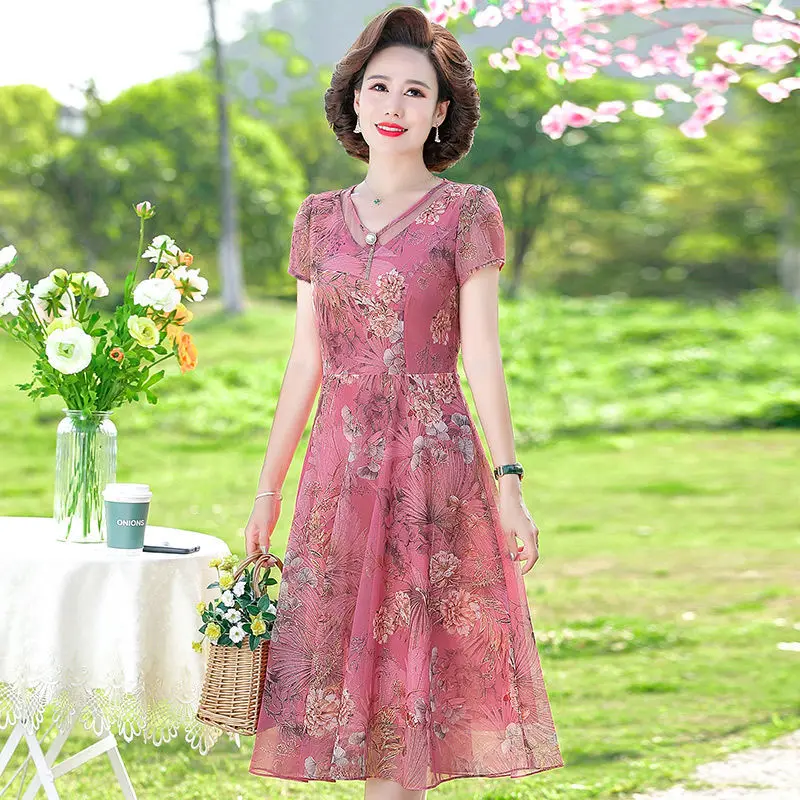 Mom Xia Guiyang Temperament Dress 40 Years Old 50 Middleaged And Old