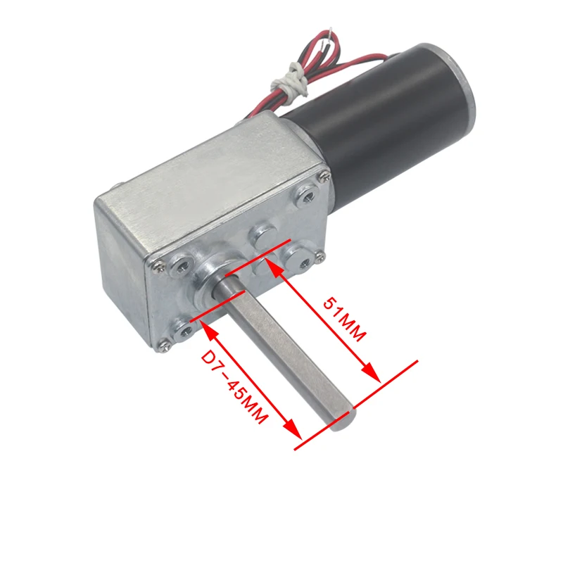 

51MM high torque turbine worm gear motor self-locking reversed 12V24V micro DC motor 4058GW DC gear motor small