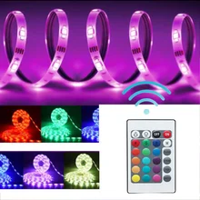 

fita tira luces navidad led light IP65 Waterproof 5M 5050 RGB LED Strip Light +24 Key Controller