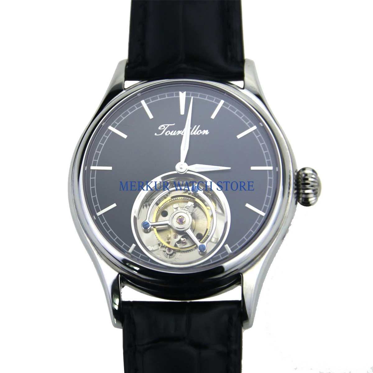 Sugess мужские часы Механические Чайка Ханчжоу высокий ритм турбийон движение Skelenton роскошное платье позолоченный черный циферблат
