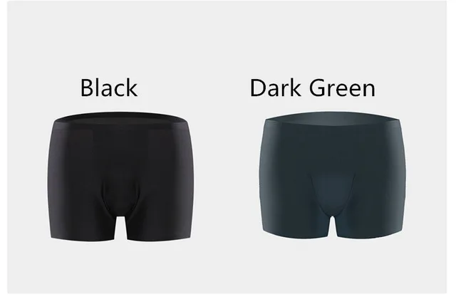 black-dark green XL Новые Xiaomi Mijia YouPin хлопок Smith Модальные удобные трусы боксеры 5 цветов Air sense нижнее белье 2 шт - Цвет: black-dark green XL