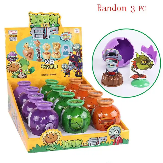 Game Plants Vs Zombies Egg Toys Abs Pvz Peashooter Building Blocks Diy Puzzle Toys For Children New Year's Gift Drop Shopping