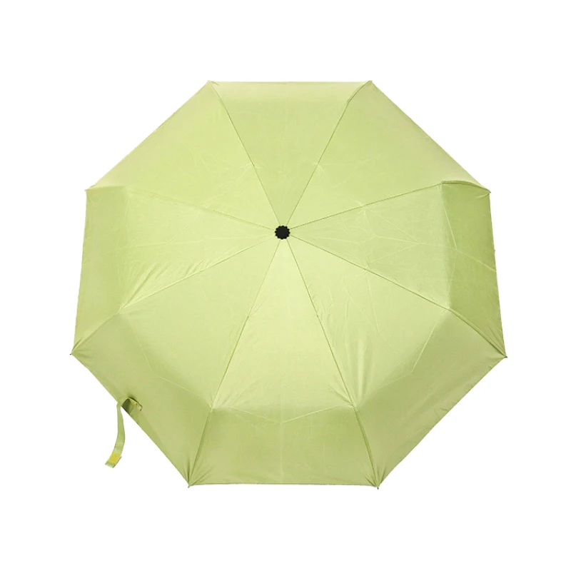 Light green Зонтик с рисунком для солнца или дождя 3 складной зонтик портативный автоматический зонтик 8K зонтик для женщин мужчин и девочек - Цвет: Light green