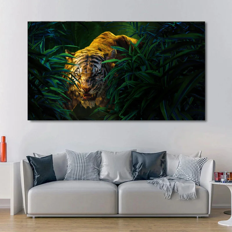 Abstract Tiger Stretched Canvas Print Framed Wall Hanging Decor Art Painting M83 
