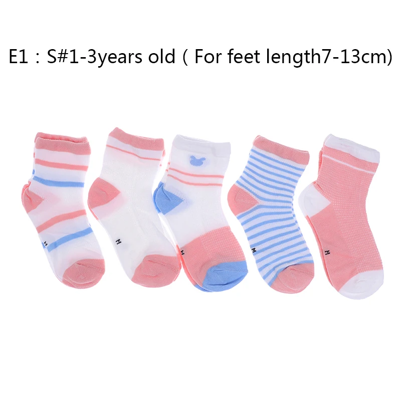 

5 Pairs Socks Set Baby Boy Girl Cotton Cartoon Candy Colors Socks NewBorn Infant Toddler Kids Soft Sock