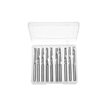 

10pcs Solid Carbide End Mill Double-edge Milling Cutter Engraving Machine Cutter Cutting Tools Tungsten Steel