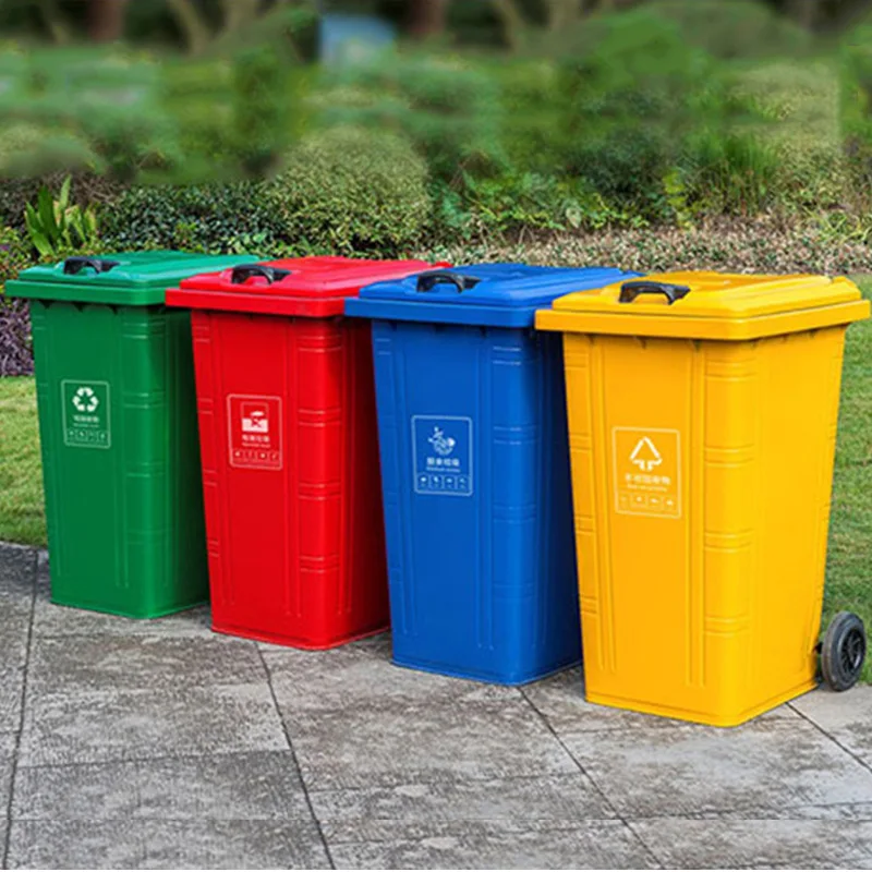 

Ge Nan Outdoor Trash Bin Iron 240L L Steel Plate Garbage Can Large Size Sanitation Trailer Barrels Industrial Manufacturers Curr