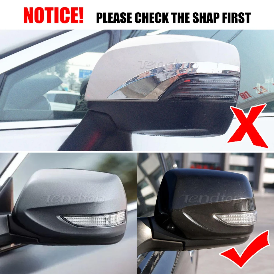 Dynamic Clear LED Side Mirror Turn Signal Light For 08-14 Subaru Impreza WRX STI