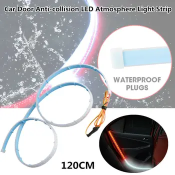 

1 Pair 2 Pcs DC 12V 8W 120CM Car Door Anti-collision LED Atmosphere Light Strip Flow Lamp Red+White Car Accessories