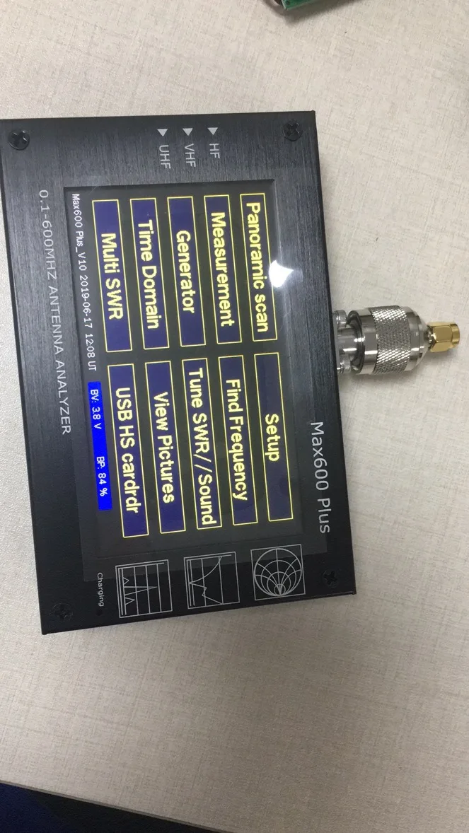 Mini600 4,3 дюймов lcd HF VHF UHF антенный анализатор 0,1-600 МГц