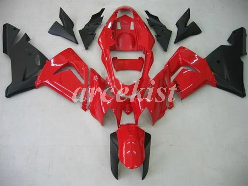 ABS мотоцикл обтекатели комплект подходит для Kawasaki Ninja ZX-10R ZX10R 2004 2005 04 05 10R Кузов Набор на заказ красный черный