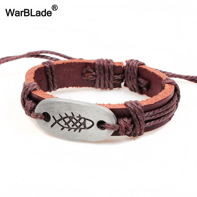 16 WarBLade Leather Metal Maple Jamaica Unisex Men's& Lady's Love Fashion For Women Bracelet Bangle Lucky Leaf Men 10pcs - Окраска металла: 16