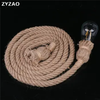 

Retro Hemp Rope Pendant Lights Industrial Vintage Loft Hanging Lamp for Living Room Kitchen Home Decor Luminaire Light Fixtures