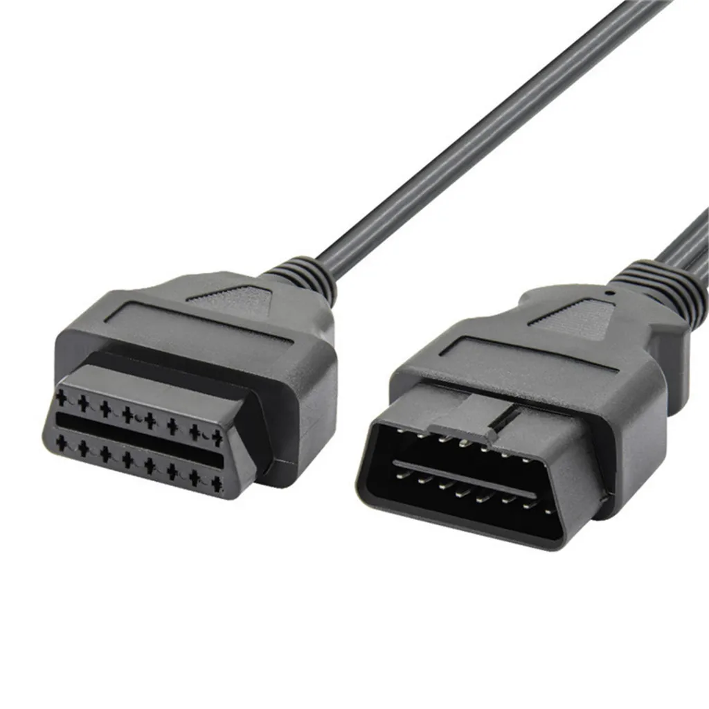 Автомобильные аксессуары ELM327 удлинитель адаптер OBD2 16pin 2 в 1 Мужской Женский конвертированный кабель конвертер адаптер Диагностический кабель