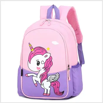 

Cute Lovely Unicorn Backpack Girls&Boys 1-3 Grade School Bags Girls Funny Cartoon Quality Kids Mochilas