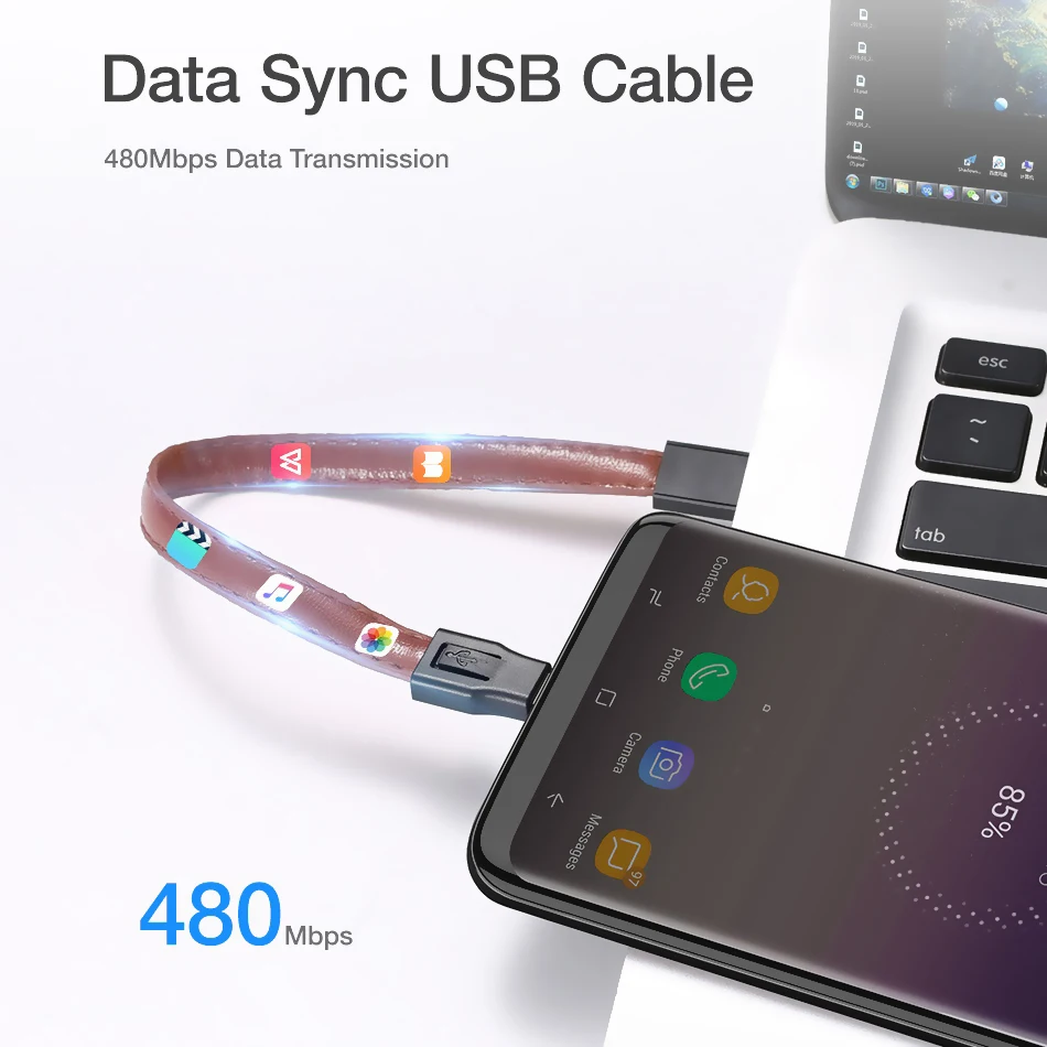 Брелок USB кабель для iPhone XR huawei samsung S9 S8 Mini кожаный Тип C USB телефонный кабель 2A Быстрая зарядка данных для USB C кабель