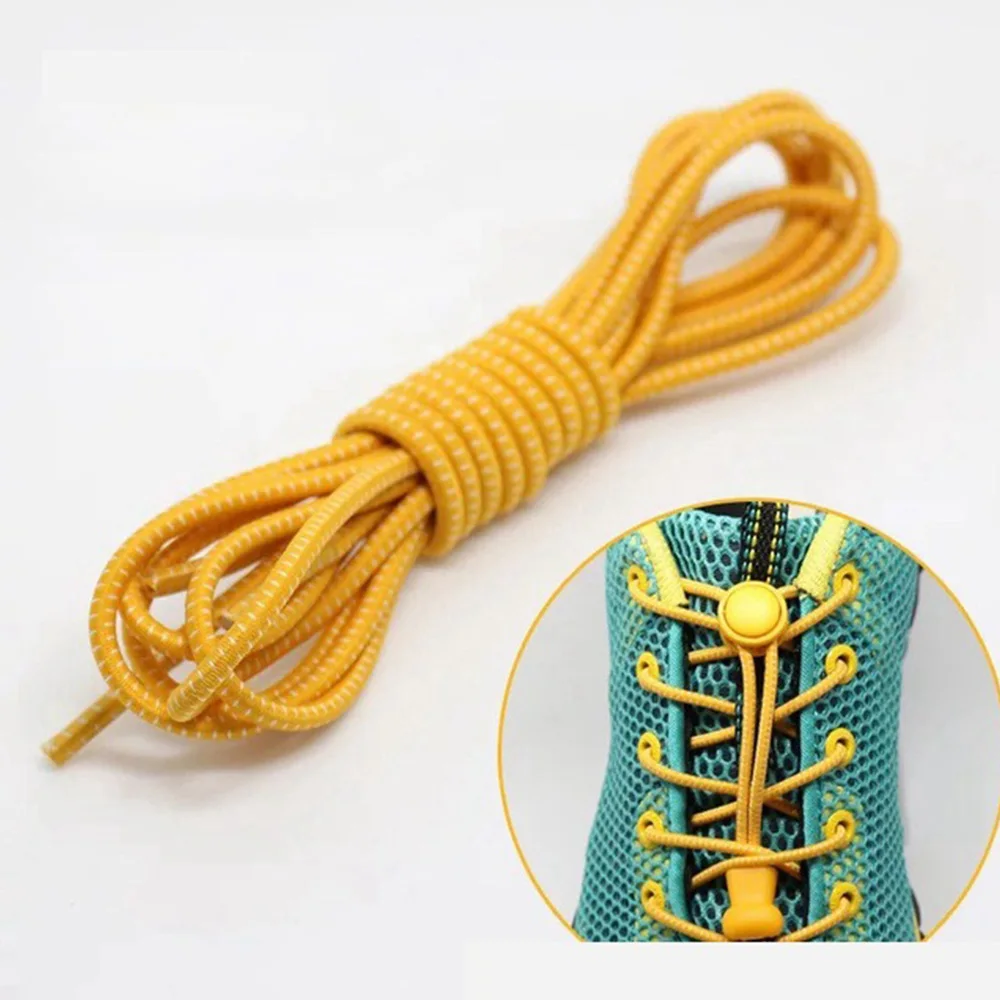 1 Pair Unisex Elastic Lock Shoelaces Running Jogging Trainer Reflective Sneakers Laces No Tie Shoe Laces Sports Shoelaces - Цвет: 18