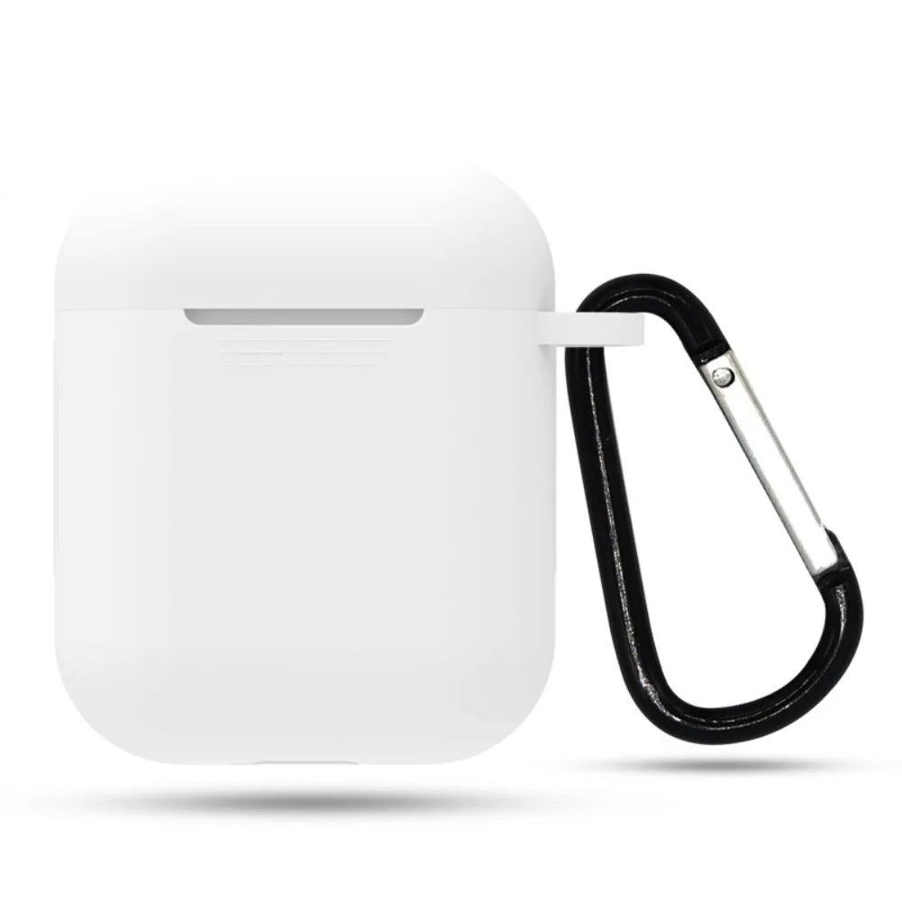 Для Airpods чехол силиконовые наушники бутоны конфеты кремнезема гарнитура для Apple наушники чехол s ультратонкий протектор чехол - Цвет: White