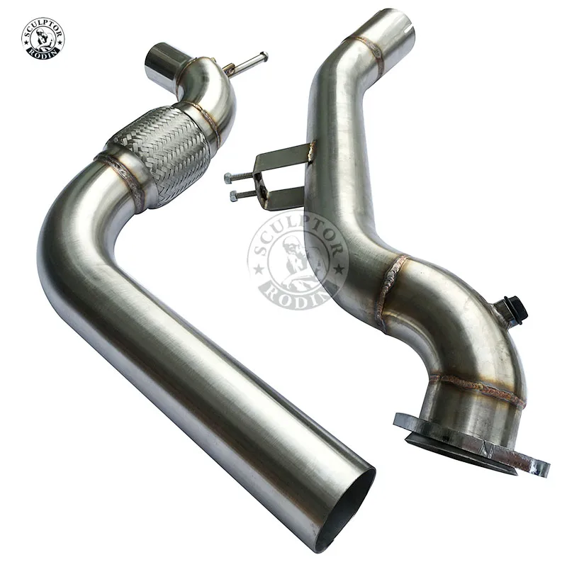 SS Catless Exhaust Exhaust Downpipe 3/" fits 15-16 Ford Mustang Ecoboost 2.3T