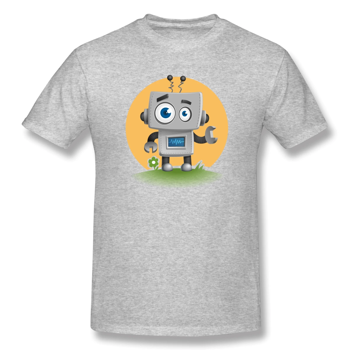 cute Robot t shirt men's Casual Fashion Men's Basic Short Sleeve T-Shirt boy girl cartoon t-shirt top tees cute Robot t shirt men's Casual Fashion Men's Basic Short Sleeve T-Shirt boy girl cartoon t-shirt top tees