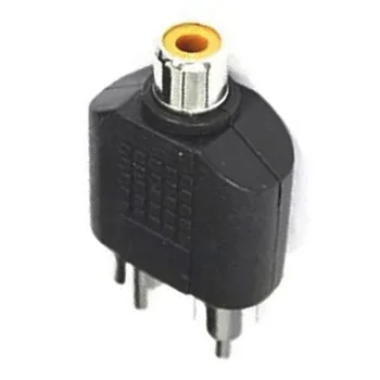 

3.5 Female to Dual 2RCA Male Jack Y Splitter Audio Adapter Converter Black brand new and high quality