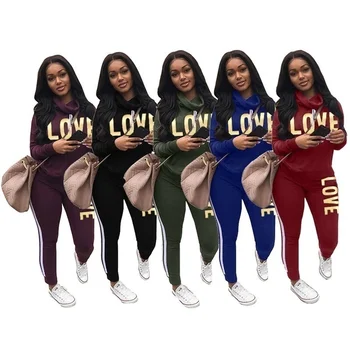 

2020 New Tracksuit for Women Print Two Outfits for Women Sportswear Suits for Women