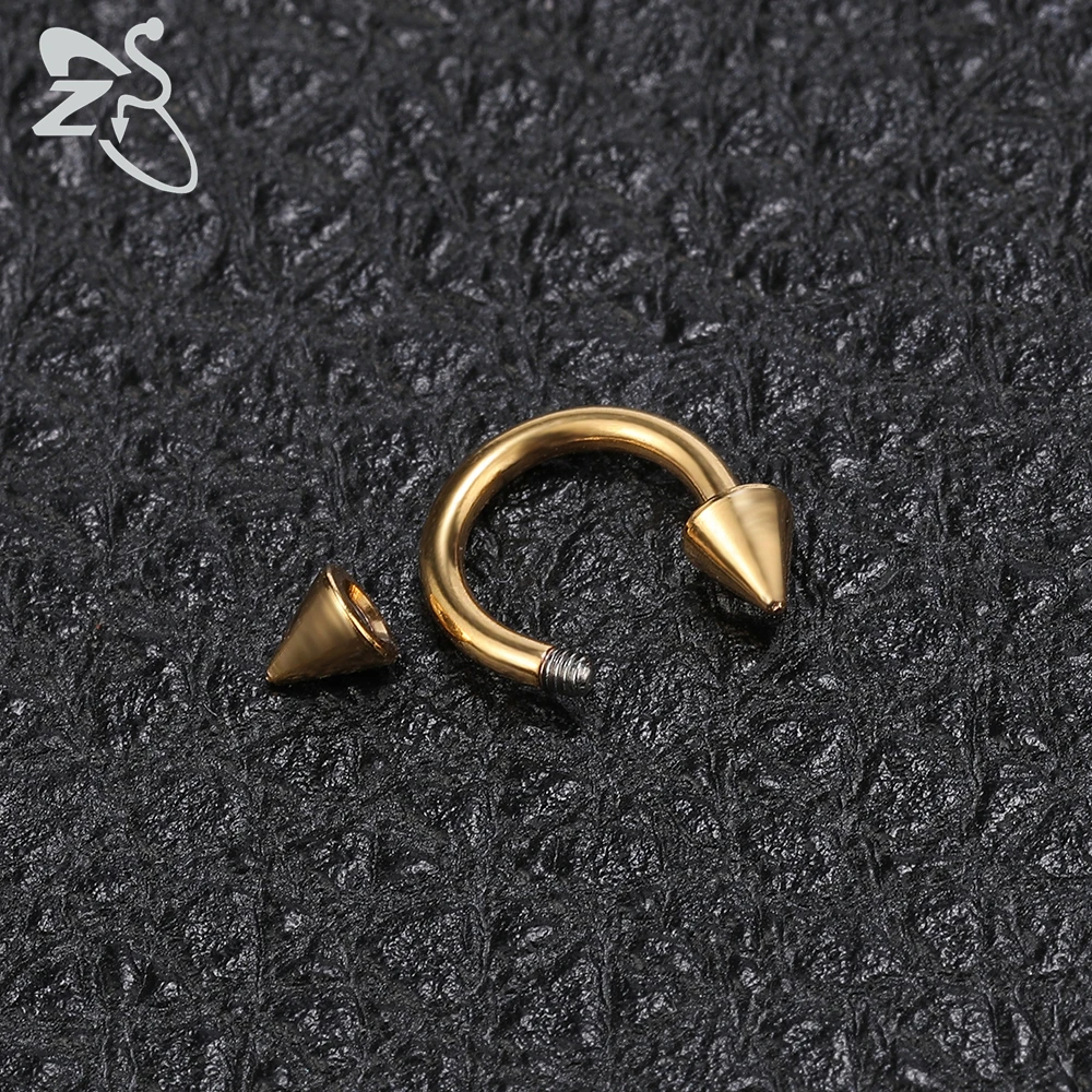 Nose Ring Spike 5 Pcs/lot Stainless Steel For Women Men Septum Rings Helix Ear Piercing Body Piercing Jewelry nose rings piercing jewelry ear piercing jewelry body piercing jewelry body jewelry