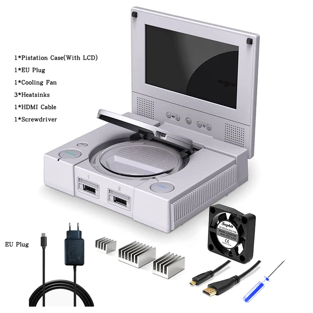 RETROFLAG PiStation Case Raspberry Pi 4 Case with Cooling Fan and 3pcs Heatsinks PistationLCD Case for Raspberry Pi 4 /Pi 4B With LCD Kit4