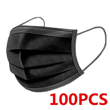 10-200pcs Disposable Masks Non-woven Face Masks 3 layer Ply Filter Anti Dust Breathable Adult Mouth Mask Earloops Masks IN STOCK 16